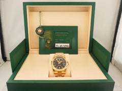 Rolex Day-Date 40mm Black Index Dial Fluted Yellow Gold Men's Watch 228238