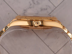 Rolex Day-Date 40mm Black Index Dial Fluted Yellow Gold Men's Watch 228238