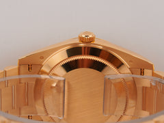Rolex Day-Date 40mm Black Index Dial Fluted Yellow Gold Men's Watch 228238