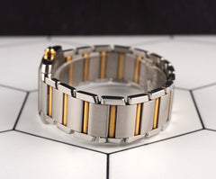 Cartier 25mm Tank Francaise Steel Yellow Gold Silver Dial Ladies Watch 2301