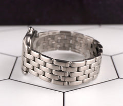 Cartier Panthere Jumbo 29mm Stainless Steel Silver Dial Mens Watch Ref 1300