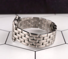 Cartier Panthere Jumbo 29mm Stainless Steel White Dial Mens Watch Ref 1300