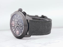 Blancpain 43MM Super Trofeo Leather Band Black Dial Men's Watch 560ST-11D30-52B