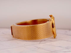 Patek Philippe 25mm 18K YG Mesh Band Gold Dial Ladies Watch 3338