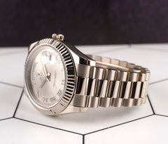 Rolex Day-Date 41 President 18k White Gold Men's Watch Roman Dial 218239