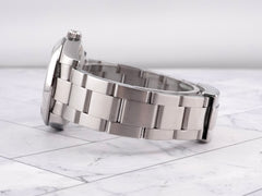 Rolex Oyster Perpetual 31mm Steel Silver Dial/Pink Markers Ladies Watch 177200
