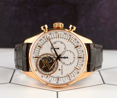 Zenith 44mm El Primero Tourbillon 18K RG Alligator Strap Watch 19.2280.4035