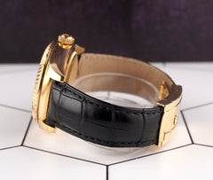 Rolex Sky-Dweller 42mm 18k Yellow Gold Fluted Arabic Dial Alligator Ref 326138