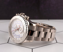 Rolex 44mm Yacht-master II Regatta 18K White Gold Platinum Men's Watch 116689