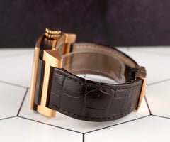 De Grisogono 40mm Instrumento 18K Rose Gold Leather Strap Men's Watch AU750