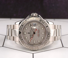 Rolex 40mm Yacht-master Platinum Dial Bezel Automatic Men's Watch 16622