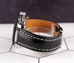 Breitling 44mm Skyracer Raven Blue Dial Leather Band Steel Men's Watch A27364