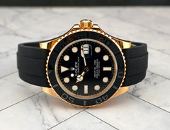 Rolex 42mm Yacht-Master Yellow Gold Oysterflex Bracelet Mens Watch 226658