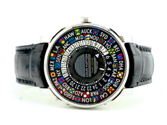 Louis Vuitton 39mm Escale Time Zone Steel Grey Dial Rubber Band Q5D20