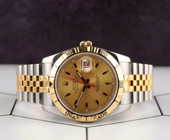 Rolex Datejust 36mm Gold Turn-O-Graph 2-Tone 18k Yellow Gold Jubilee Mens 116263