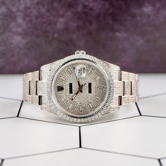 Rolex Men's Datejust II 41mm Iced 13ct Diamonds Oyster Steel Watch Ref: 116300