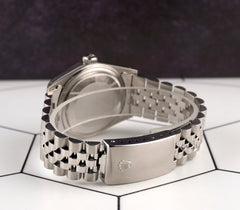 Rolex 36mm Datejust Steel Fluted Jubilee Pink Palm Motif Dial Watch 16014