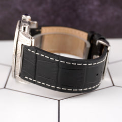 Cartier Calibre 42mm Men's Steel Watch White Dial Iced 2.5ct Diamonds Ref 3389