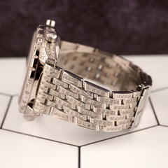 Breitling Men's Chrono-Matic 44mm 8ct Diamond Steel Black Dial Watch Ref: A41360