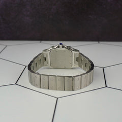 Cartier Santos Galbee 24mm Quartz Steel White Dial Ladies Watch 1565