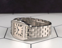 Cartier Santos 26mm Demoiselle Steel Midsize Silver Dial Ladies Watch 2701