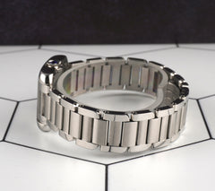 Cartier 30.2mm Tank Anglaise Small Steel Diamond Dial Ladies Watch 3485