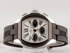 Cartier Roadster 44mm Ion Black Rubber Band Whiten Roman Dial RW6206020