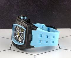 IceTime 45mm Men's Blue Black Dial Steel Mens Watch 0.10ct Diamonds IT24