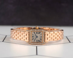 Cartier 18.7mm Santos Demoiselle Mini Rose Gold Diamond Ladies Watch 2855
