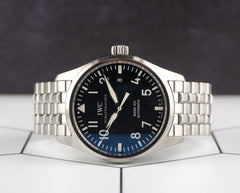 IWC 39mm Pilot Mark XVI Black Dial Stainless Steel Men's Watch IW325504