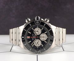 Breitling 44mm Chronomat B01 Black Dial Stainless Steel Men's Watch AB0136