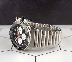 Breitling 44mm Chronomat B01 Black Dial Stainless Steel Men's Watch AB0136