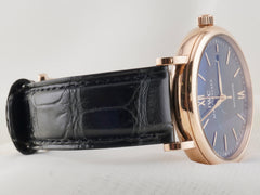 IWC Portofino 40mm 18K RG Blue Dial Leather Strap Men's Watch IW356522
