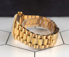 Rolex 36mm DAY-DATE 18k Yellow Gold President Bark Jubilee Men's Watch 1807