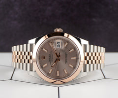 Rolex Datejust 41mm Steel Rose Gold Sundust Dial Men's Watch 126301