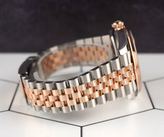 Rolex Datejust 41mm Steel Rose Gold Sundust Dial Men's Watch 126301