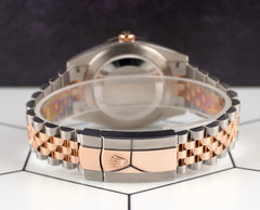 Rolex Datejust 41mm Steel Rose Gold Sundust Dial Men's Watch 126301