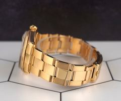 Rolex 34mm Date 18k Yellow Gold Oyster Bracelet Vintage Men's Watch 1503
