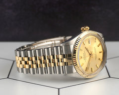 Rolex 36mm Vintage Datejust Mens Yellow Gold/Steel Jubilee Gold Dial Watch 1601