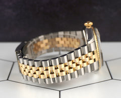 Rolex 36mm Vintage Datejust Mens Yellow Gold/Steel Jubilee Gold Dial Watch 1601