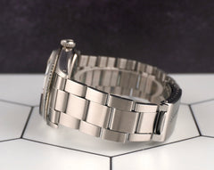 Rolex 36mm Datejust Mens Stainless Steel Watch Fluted Oyster Silver Dial 1601