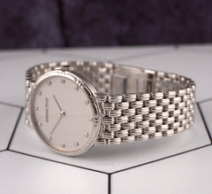 Audemars Piguet 31mm 18K White Gold Factory Diamond Silver Dial Watch D38409