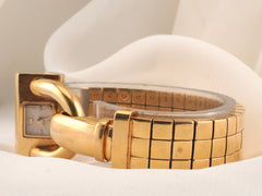 Van Cleef & Arpels Cadenas 24mm x 12mm Silver Dial Smooth 18K YG VCA 23.8x13