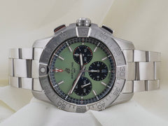 Breitling Avenger B01 Chronograph 44mm Steel Mint Green Dial AB0147101L1A1