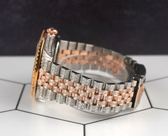 Rolex 41mm Datejust 18k Rose Gold/Steel Iced 10ct Diamonds Men's Watch 126331