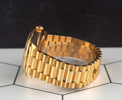 Rolex 40mm President Day-Date II 18K Yellow Gold Silver Roman Dial Watch 228238