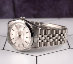 Rolex 36mm Datejust Mens Steel Smooth Jubilee D-LINK Silver Dial Watch 1600