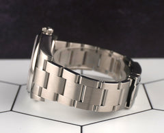 Rolex 39mm Oyster Perpetual Rhodium Dial Oyster Steel Men's Watch 114300