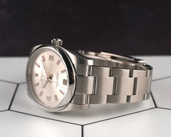 Rolex 34mm Oyster Perpetual Air King Silver Dial Steel Men's Watch 114200