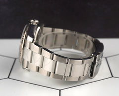 Rolex 36mm Datejust Steel White Gold Black Dial Oyster Men's Watch 116234